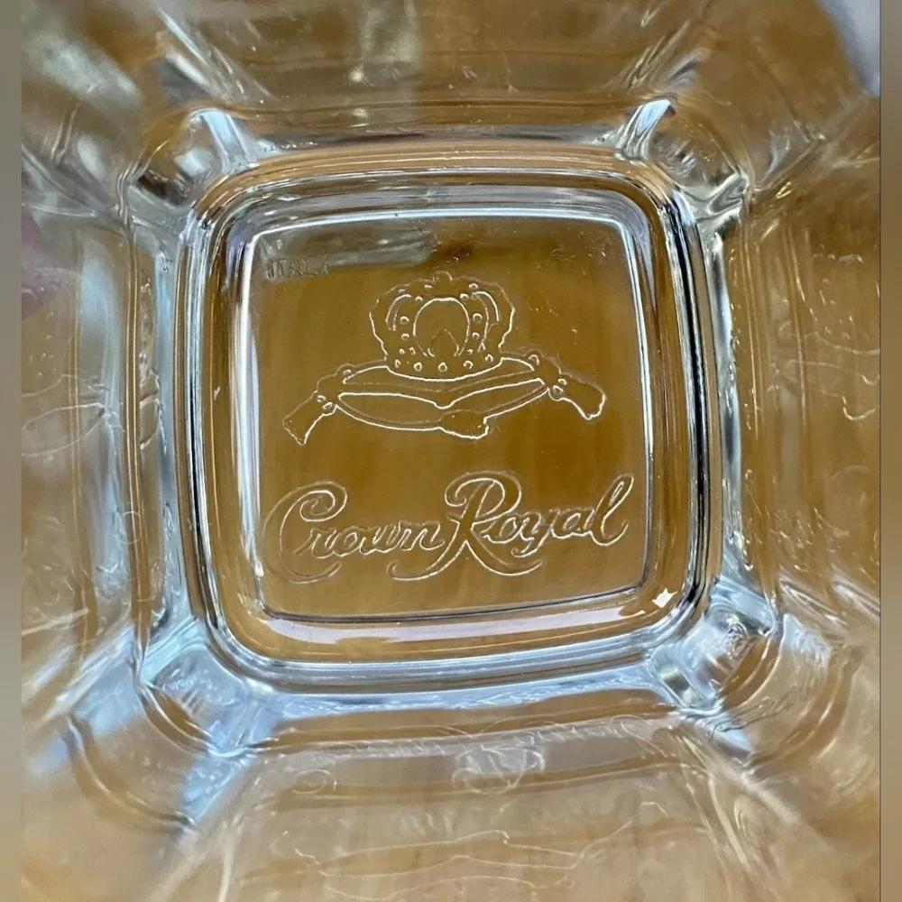 NWOT | Crown Royal Italy | Bourbon Whiskey Low Ball Square Rocks Glass Set (2)